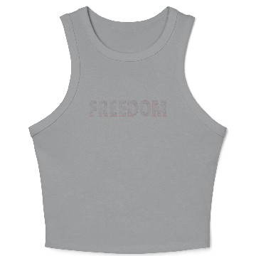 Discover FREEDOM (American Flag block letter) Crop Tank Top