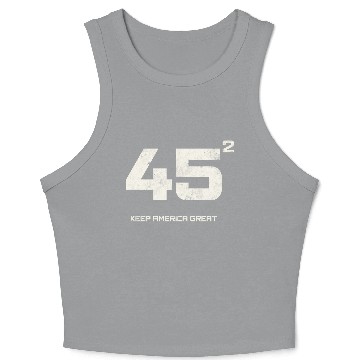 Discover 45 Squared Trump Keep America Great Crop Tank Top