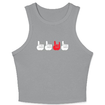 Discover 4 Be Different Heavy Metal Hard Rock Hand Gestures Crop Tank Top
