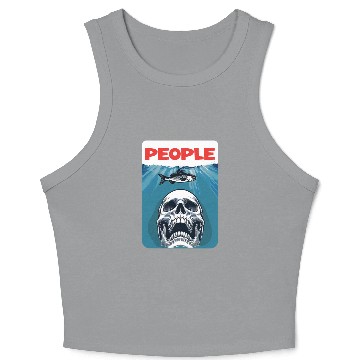 Discover People - enemy - fish - skull Crop Tank Top
