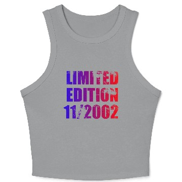 Discover 22nd birthday Limited Edition 11/2002 Crop Tank Top