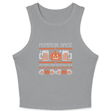 Discover Pumpkin Spice Halloween Drink Crop Tank Top