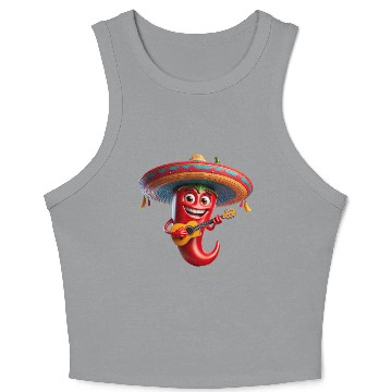 Discover Spicy Mariachi Pepper Crop Tank Top