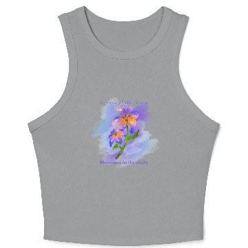 Discover My Midnight Flower Crop Tank Top