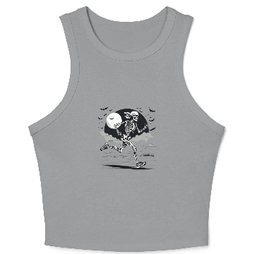 Discover Midnight Marathon: Skeleton's Sprint Crop Tank Top