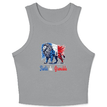 Discover The proud Grenoble flag design Crop Tank Top