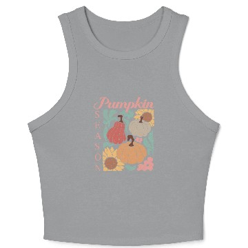 Discover Boho Pumpkin season - Fall autumn vibes Crop Tank Top