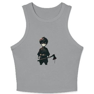 Discover Boy & Axe Anime Crop Tank Top