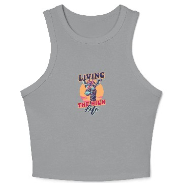 Discover Giraffe Living The High Life Crop Tank Top