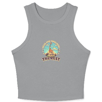 Discover Giraffe Head And Shoulders Above The Rest Crop Tank Top