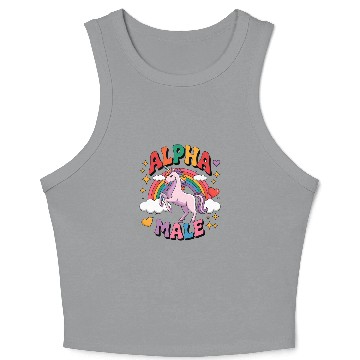 Discover Alpha Male Unicorn Crop Tank Top