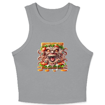Discover Terrifying Monster Sandwich Crop Tank Top