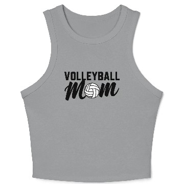 Discover Volleyball Mom Crop Tank Top