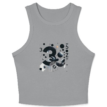 Discover Abstract Lucky number 3 Crop Tank Top