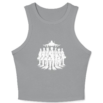 Discover Air Force Pilots Cool Airplane Portrait Crop Tank Top