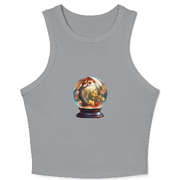 Discover Autumn crystal ball. Crop Tank Top