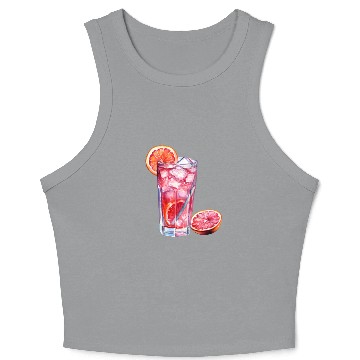 Discover Grapefruit Citrus Cocktail Crop Tank Top