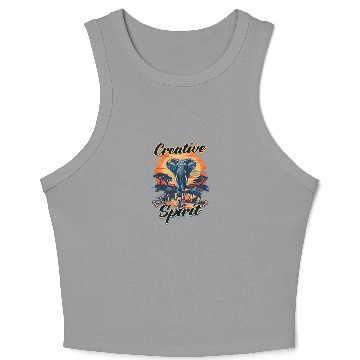 Discover Elephant Creative Elephant Spirit Crop Tank Top