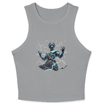 Discover Ancient Greek gods & lightning Crop Tank Top