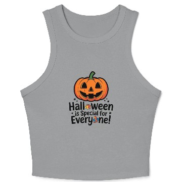 Discover Festive Jack-O'-Lantern Halloween Design Crop Tank Top