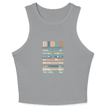 Discover Bible Emergency Numbers Crop Tank Top
