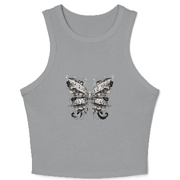 Discover Butterfly and music. Crop Tank Top