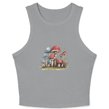 Discover colorful wild mushrooms Crop Tank Top