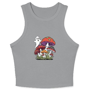 Discover Crop Tank Top mushrooms halloween