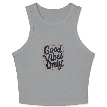 Discover Positive QuoteTypography Crop Tank Top