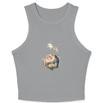 Discover Wolf Moon Magic Crop Tank Top
