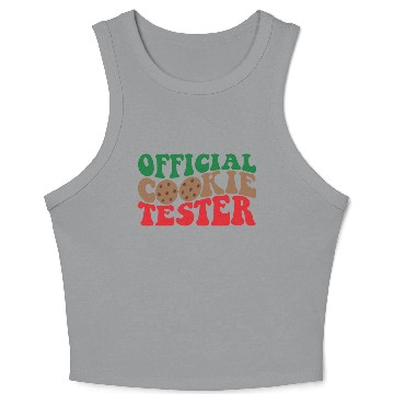 Discover Official Cookie Tester - funny Christmas design Crop Tank Top
