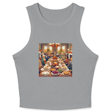 Discover Thanksgiving Crop Tank Top