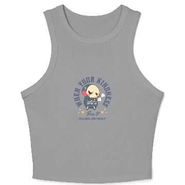 Discover Angry Skeleton Kindness Quote Art Crop Tank Top