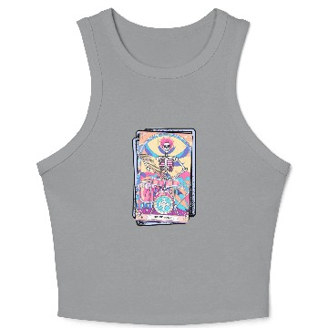 Discover Tarot Card Collection - The Drummer Crop Tank Top