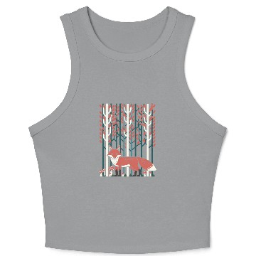 Discover Cottagecore Fox in enchanting Forest Crop Tank Top