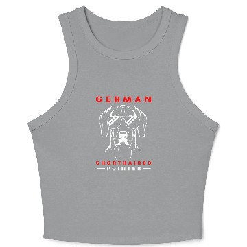 Discover Dog With Sunglasses German Shorthaired Pointer Dog Crop Tank Top