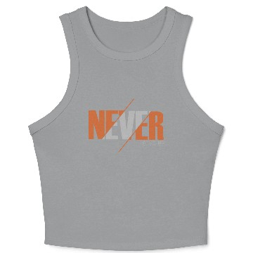 Discover never give up Abstract experimental typography Crop Tank Top