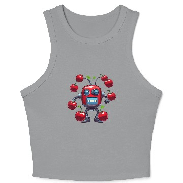 Discover Robot Cherry Crop Tank Top