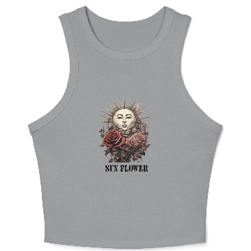 Discover sunflower, sun+flower Crop Tank Top