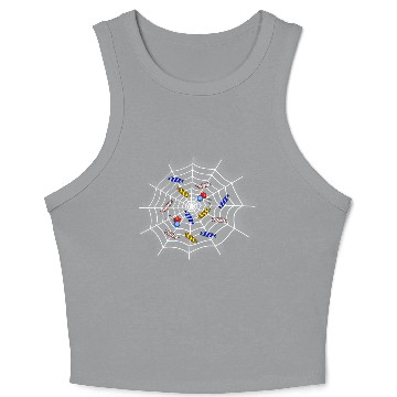 Discover Colorful Candy and Lollipop Pattern Crop Tank Top