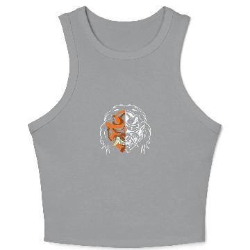 Discover Dual Oni Demon Mask Ninja Samurai Crop Tank Top