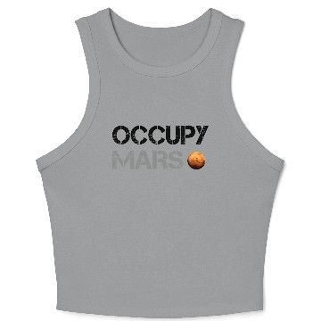 Discover Occupy Mars Planet Space Explor Rocket Science Crop Tank Top