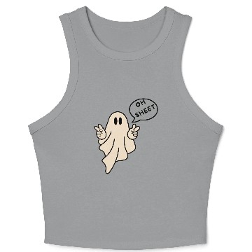 Discover Oh Sheet Ghost on Unisex Crop Tank Top