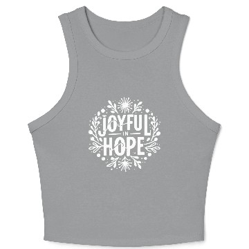 Discover Joyful in Hope Crop Tank Top