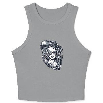 Discover Chicano Street Art Crop Tank Top