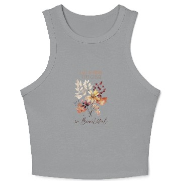 Discover Beautiful Change - Fall Leaves Inspiration Crop Tank Top