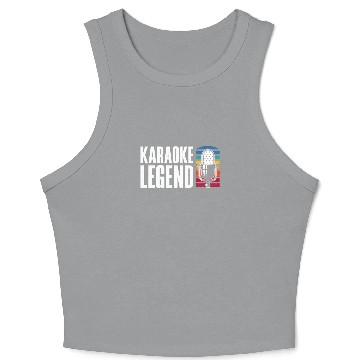 Discover Karaoke Legend Microphone Retro Crop Tank Top