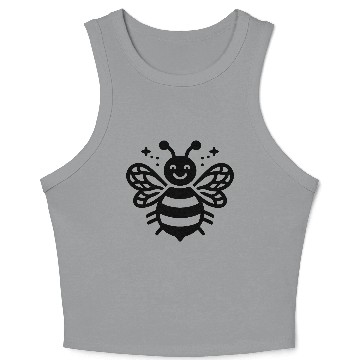 Discover Honey bee kids style insect drawing path15 Crop Tank Top