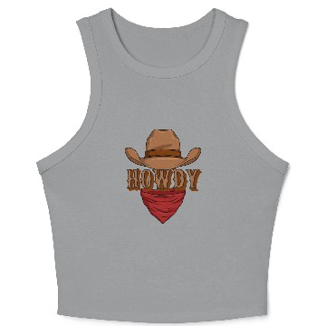 Discover Howdy Cowboy Crop Tank Top