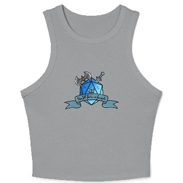 Discover D20 dice with warrior theme Crop Tank Top